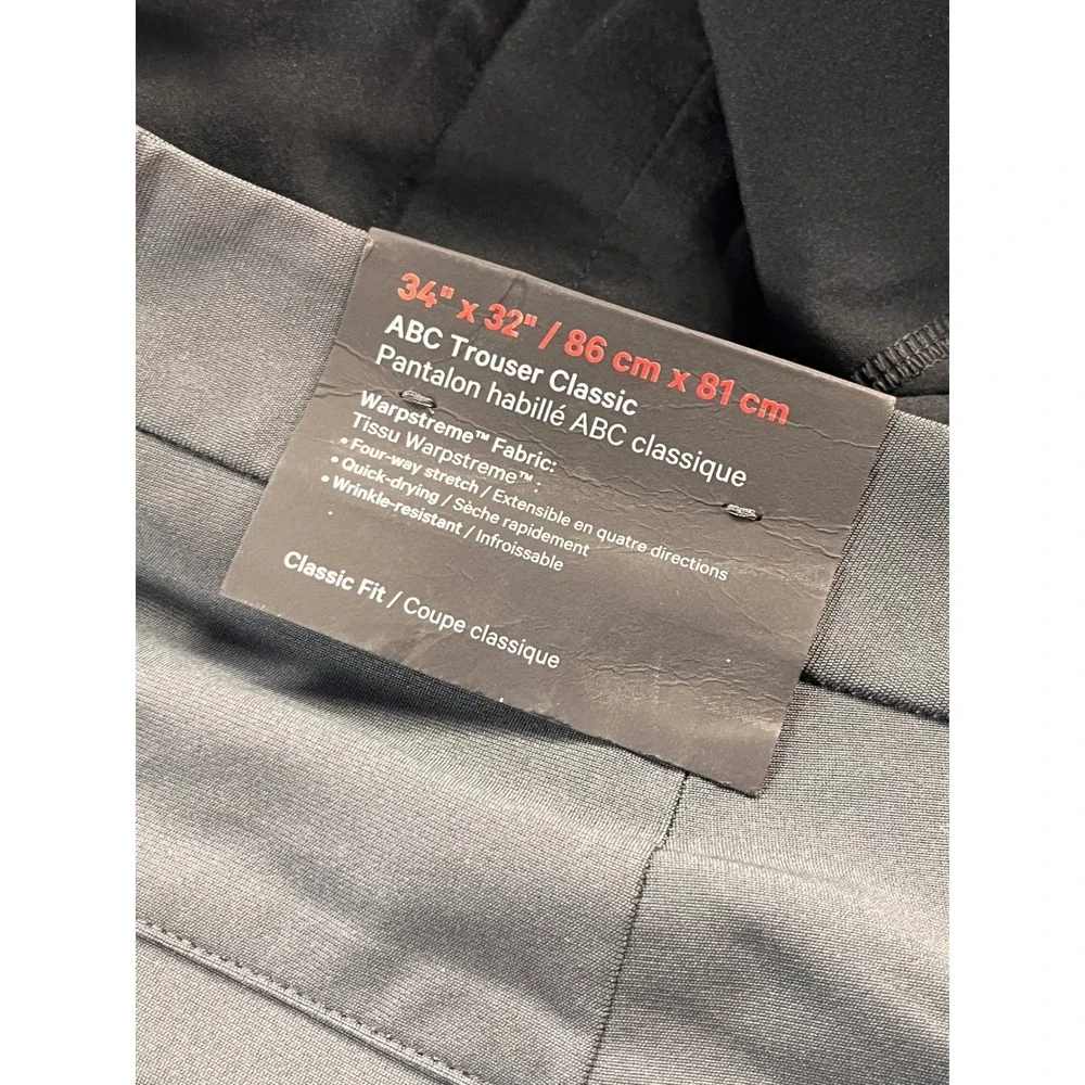 Lululemon ABC Classic-Fit Trouser 34x32 Warpstreme Obsidian Grey LM5ALTS